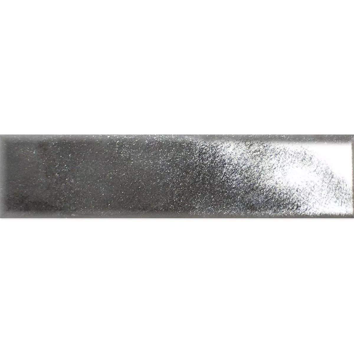 Muster von Wandfliesen Tamaris Flora Glänzend Gewellt Silber 5x25cm 