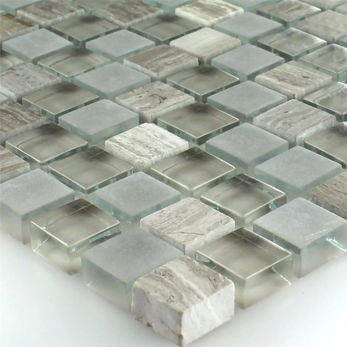 Mosaico Vetro Marmo Burlywood 15x15x8mm