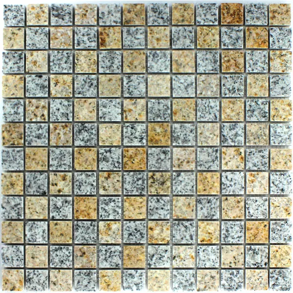 Mosaïque Pierre Naturelle 23x23x8mm Jaune Gris