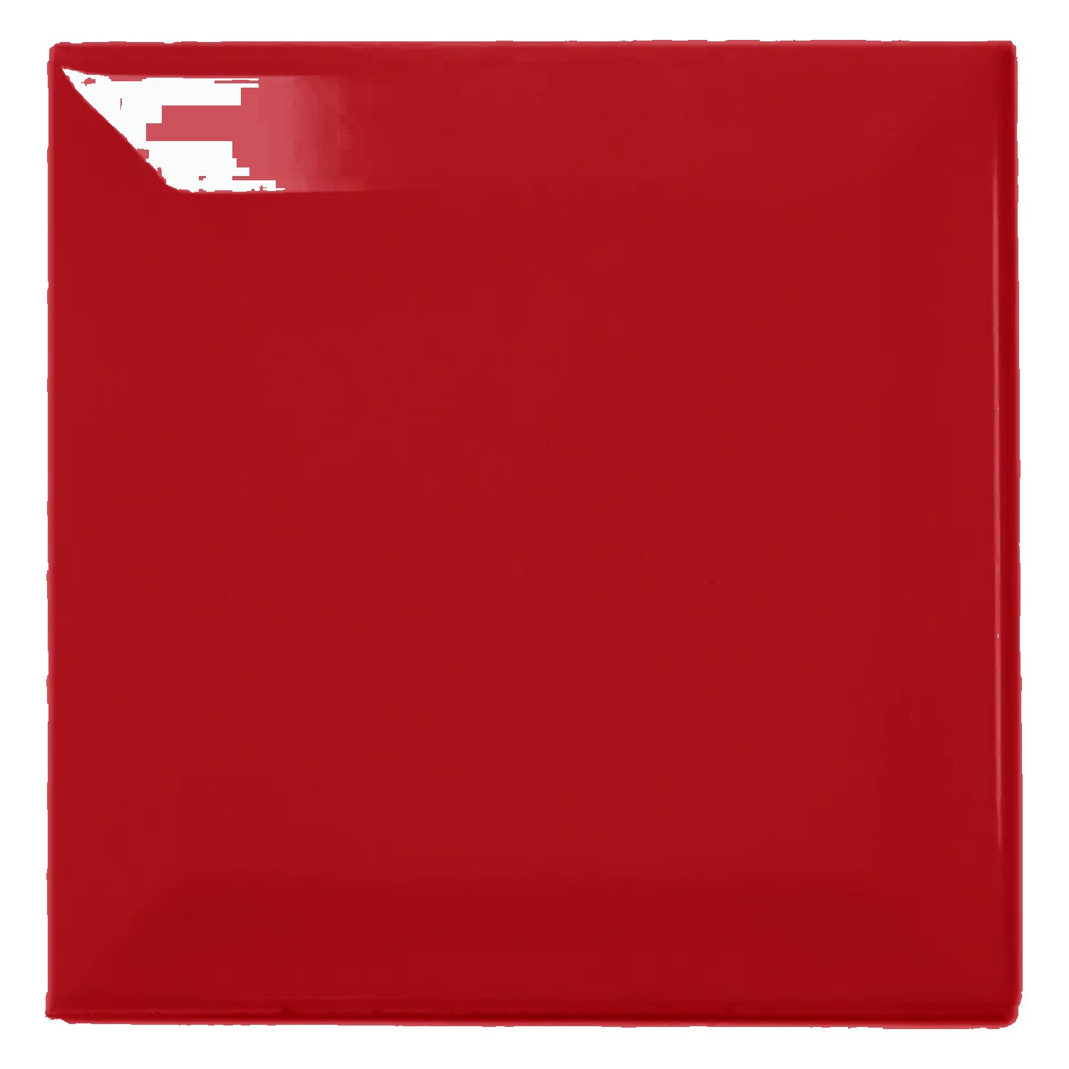 Metrofliese Rot Glänzend 10x10 cm Facette Catarina Fuego