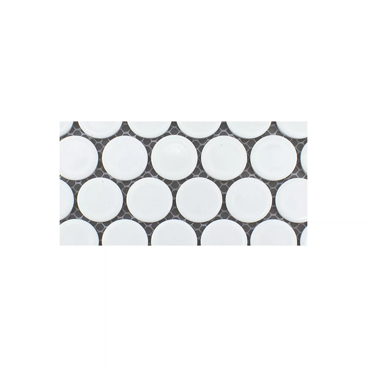 Échantillon Céramique Bouton Mosaïque Carrelage LaRosita Blanc Mat