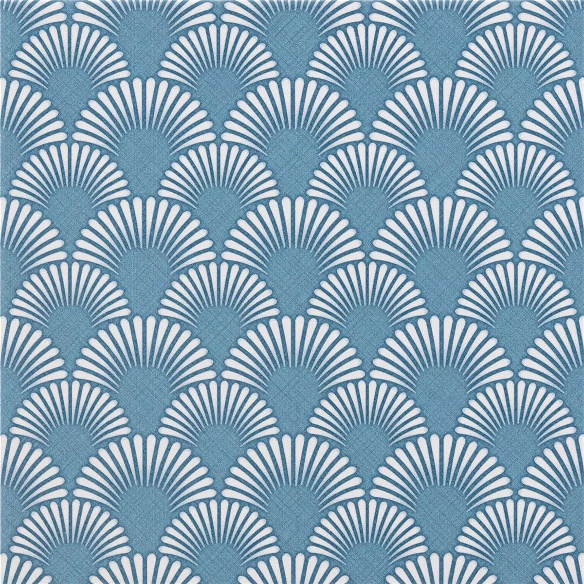 Échantillon Carrelage Sol Et Mur Optique De Ciment Wildflower Bleu Décor 18,5x18,5cm