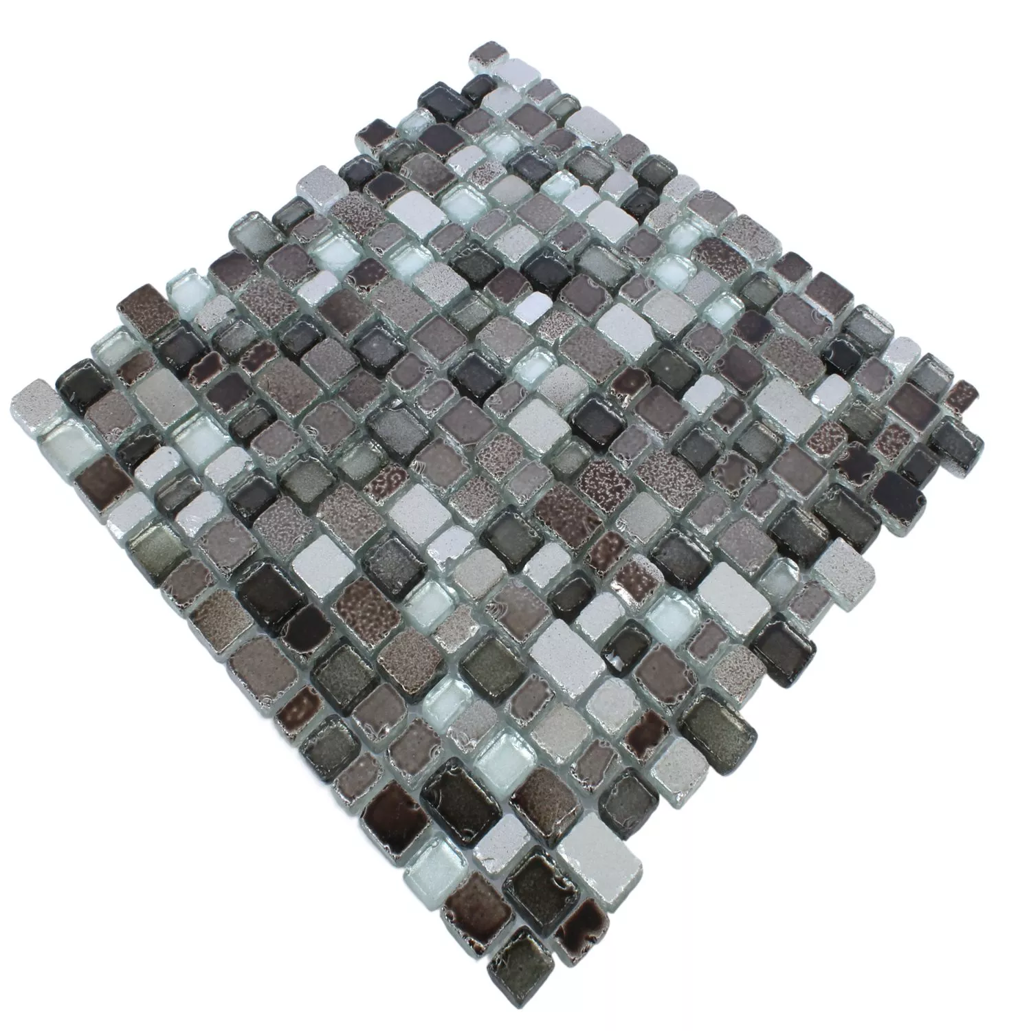Mosaico Vetro Roxy Grigio Argento