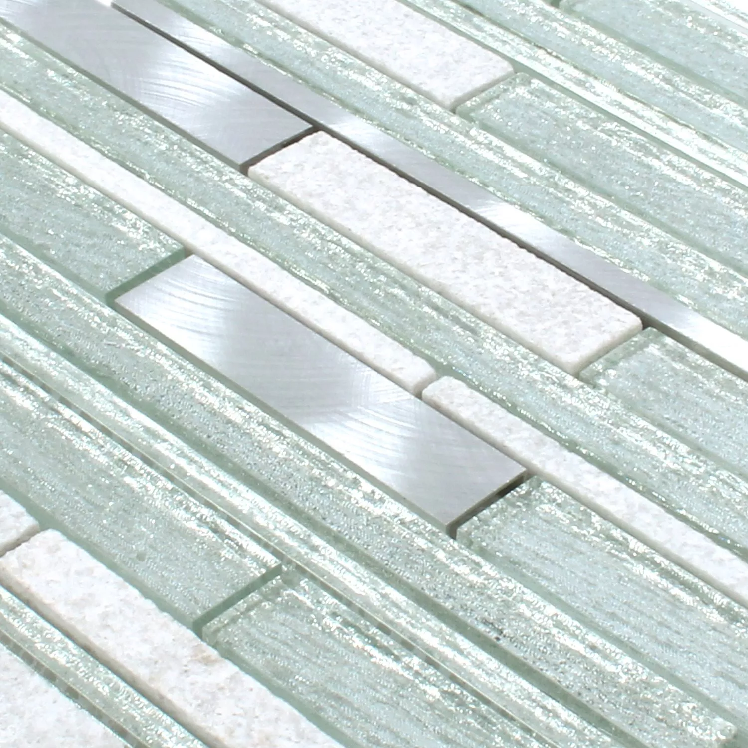 Mosaico Panorama Argento Bianco