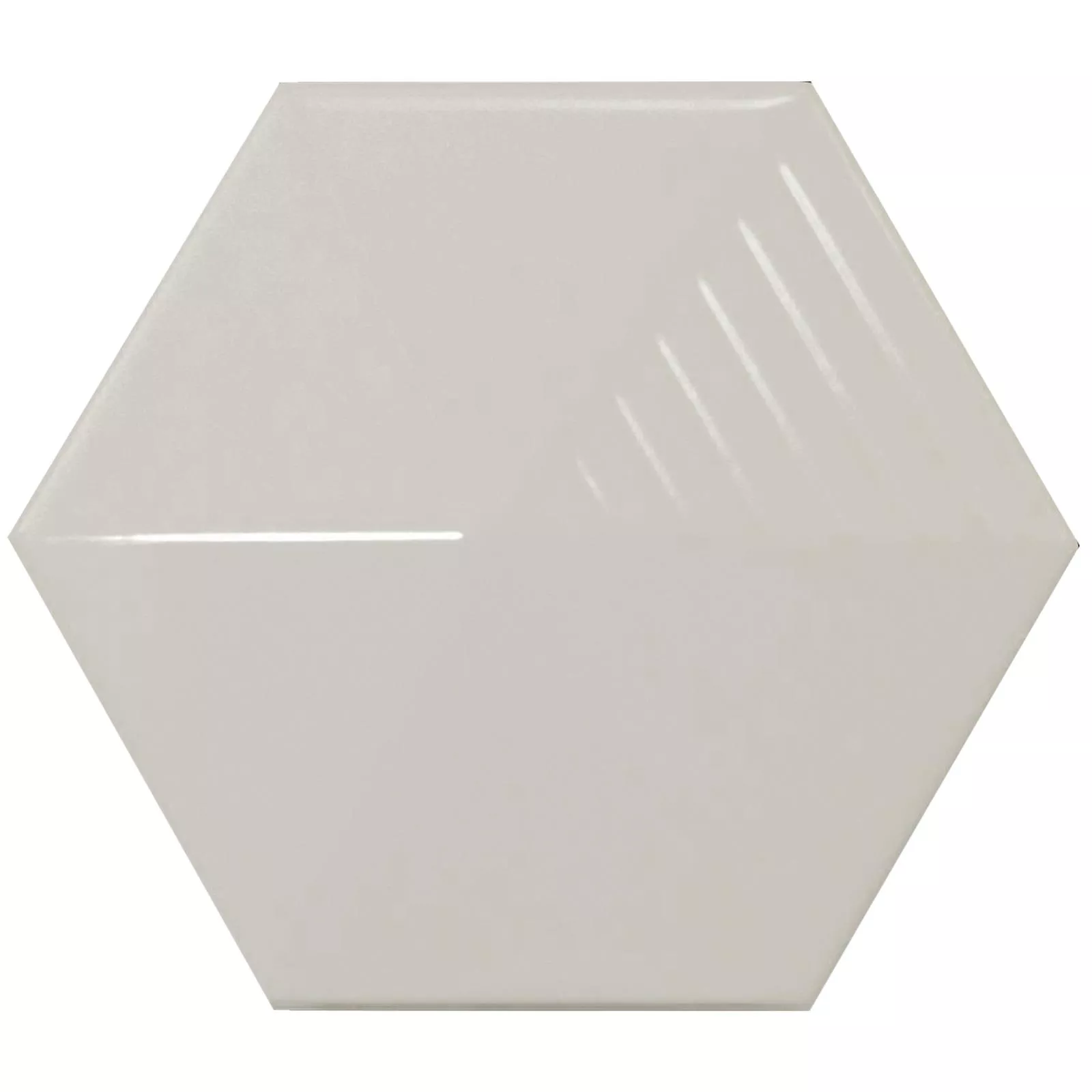 Wandfliesen Rockford 3D Hexagon 12,4x10,7cm Hellgrau