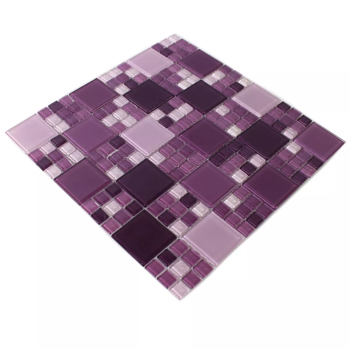 Campione Mosaico Vetro Piastrella Purple Mix