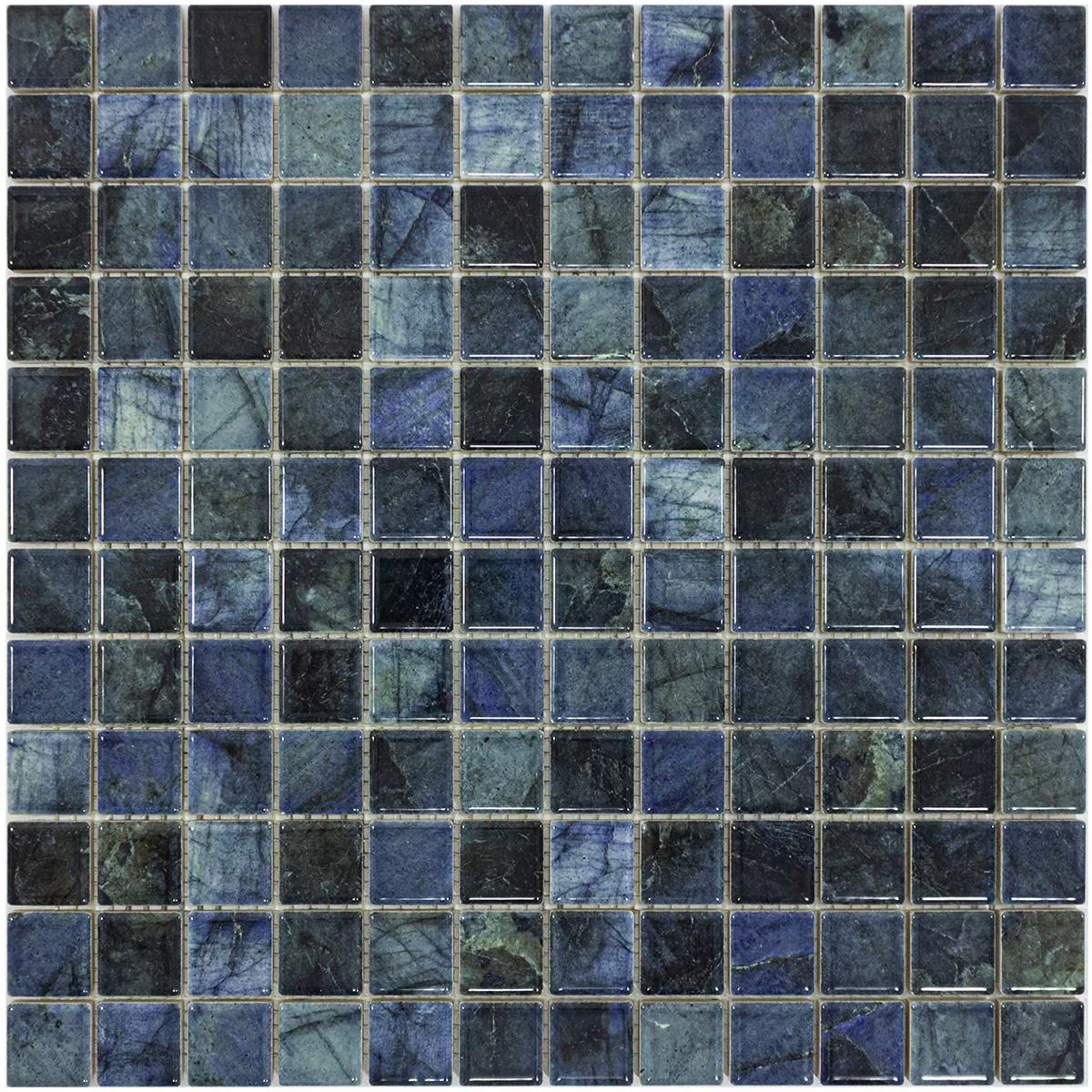 Céramique Mosaïque Carrelage Elysium Marbre Optique Bleu 23