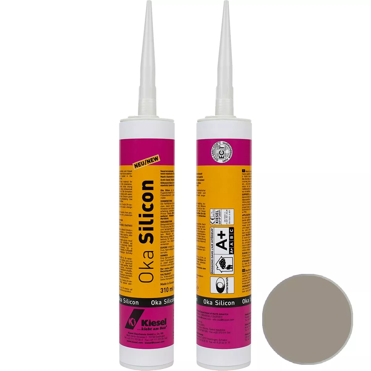 OKA SILICON giunto siliconico grigio pietra 310 ml