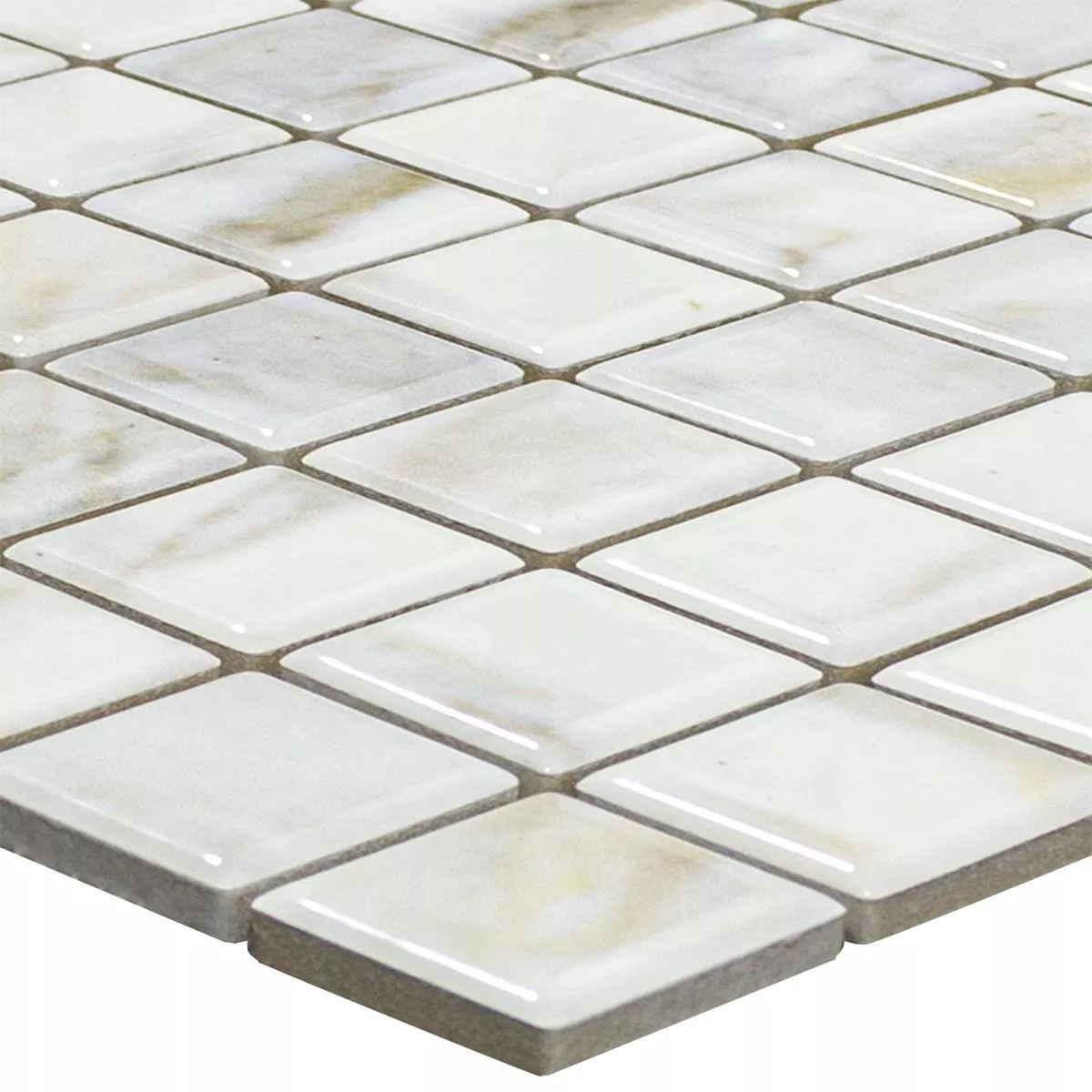 Céramique Mosaïque Carrelage Elysium Marbre Optique Blanc 23