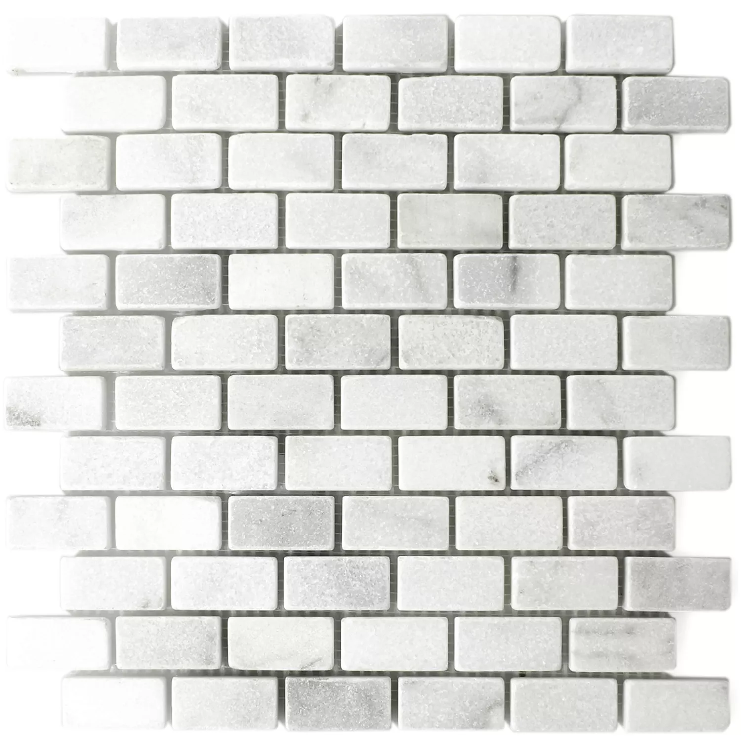 Mosaico Marmo Pietra Naturale Treviso Brick Bianco
