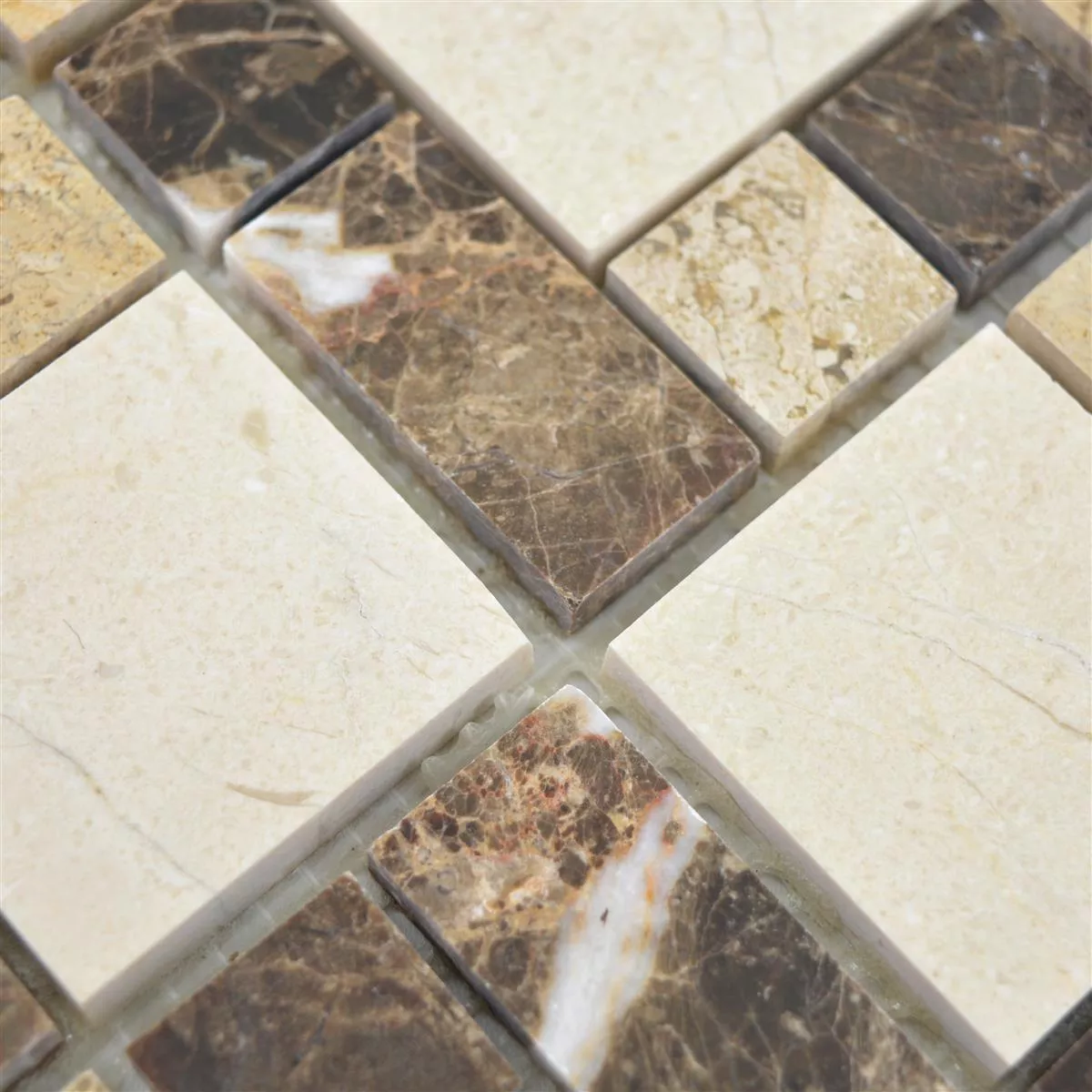 Marmo Mosaico In Pietra Naturale Piastrelle Cordoba Marrone Beige