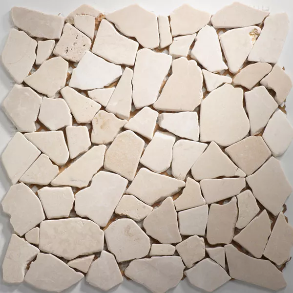 Mosaico Marmo Rotte Piastrelle Beige