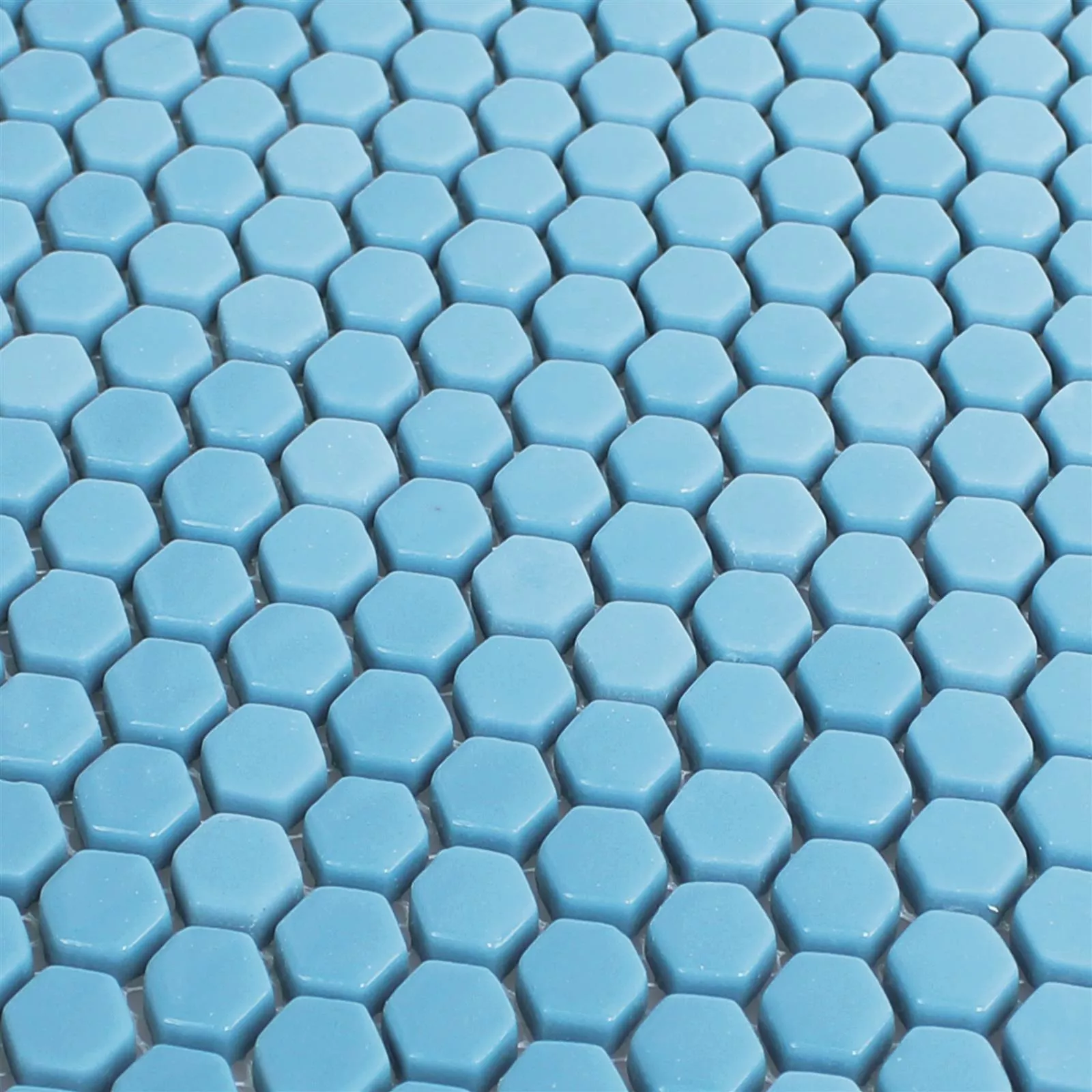 Mosaico Di Vetro Piastrelle Brockway Esagono Eco Blu