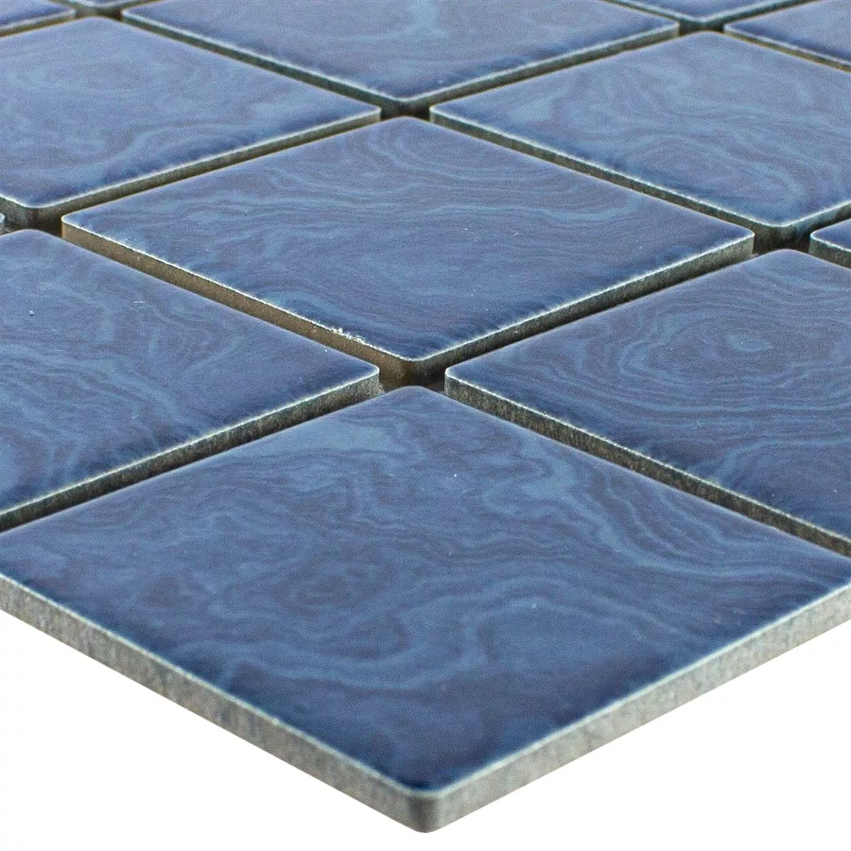 Keramik Mosaikfliesen David Blau Uni