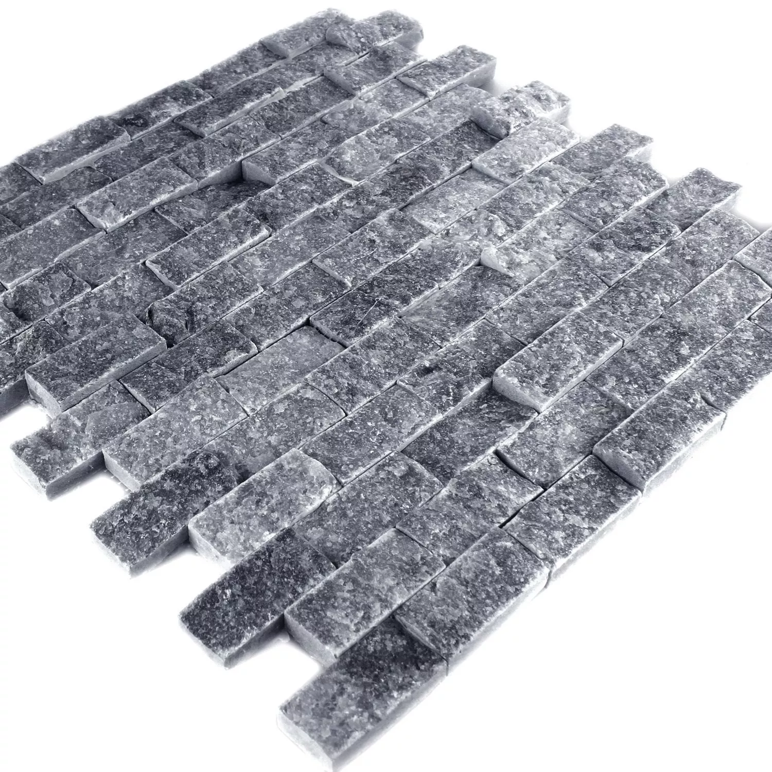 Campione Mosaico In Pietra Naturale Marmo Visso Nero 3D