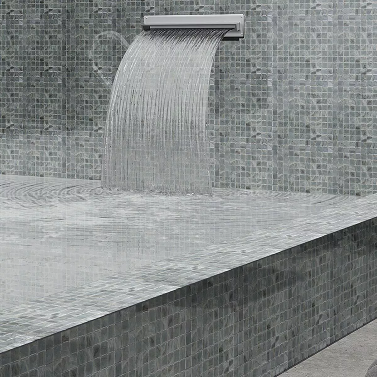 Vetro Piscina Mosaico Alassio Grigio 38