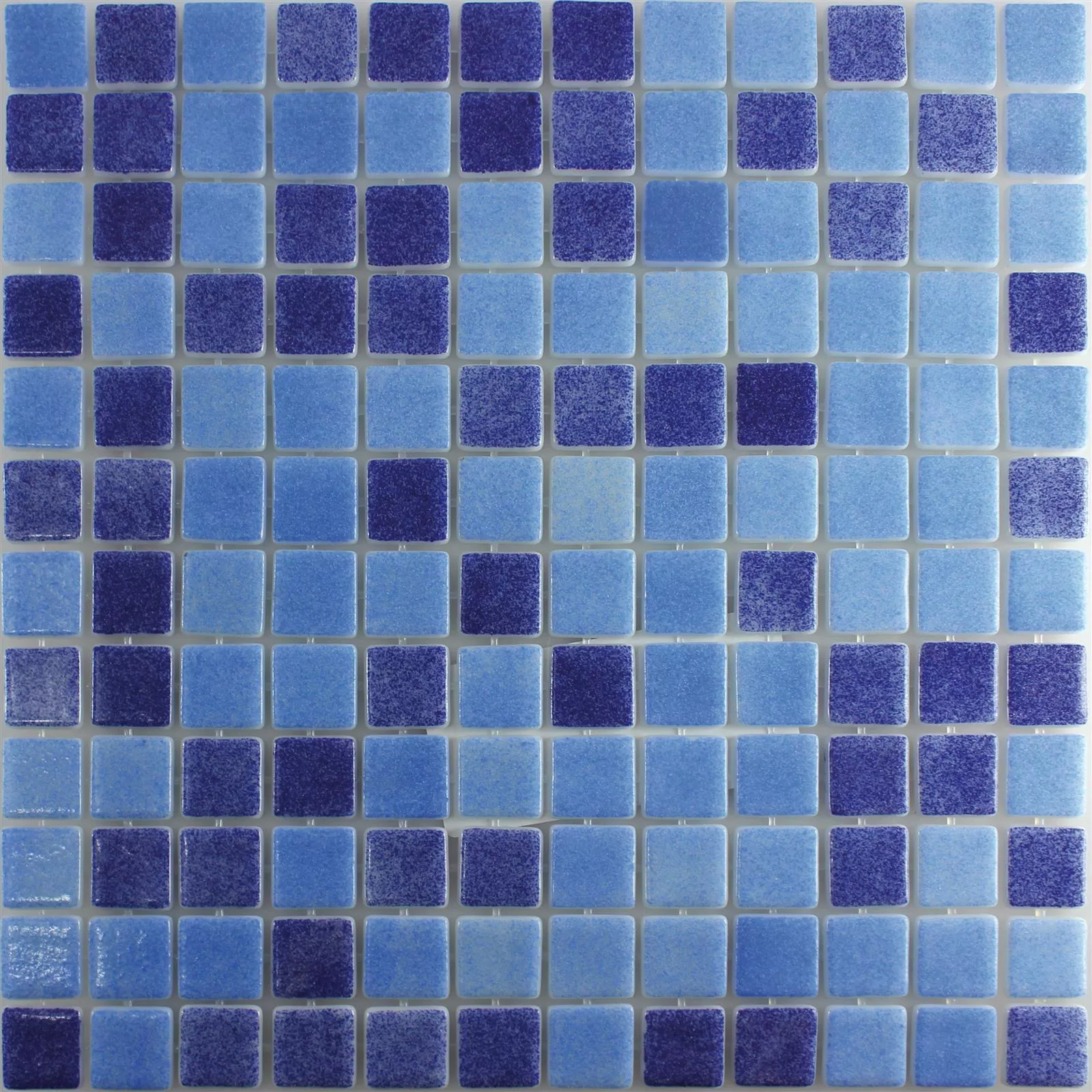 Muster von Glas Schwimmbad Pool Mosaik Lagune R11C Blau Mix