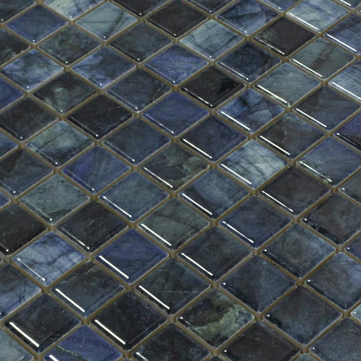 Céramique Mosaïque Carrelage Elysium Marbre Optique Bleu 23