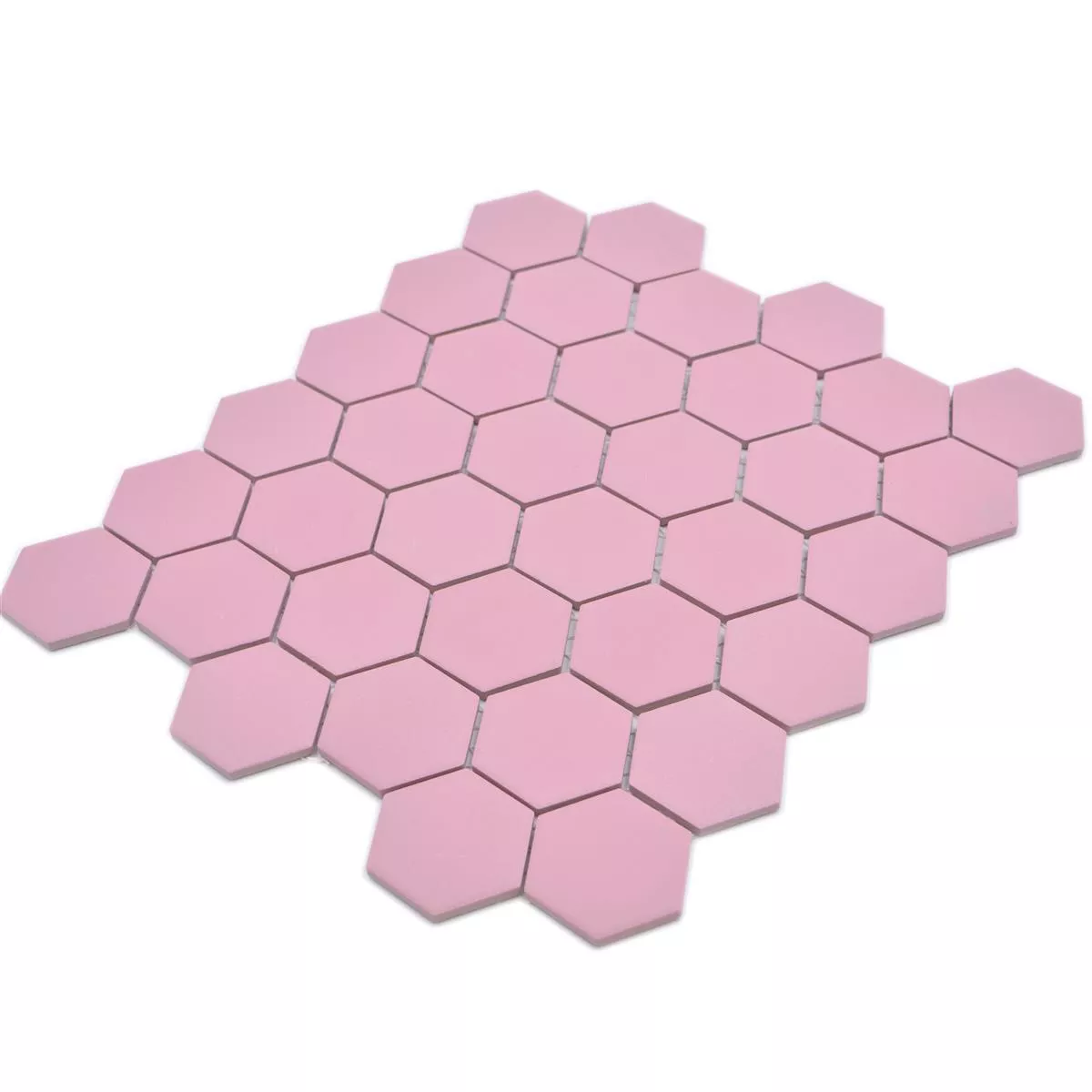 Muster von Keramikmosaik Bismarck R10B Hexagon Rosa H51