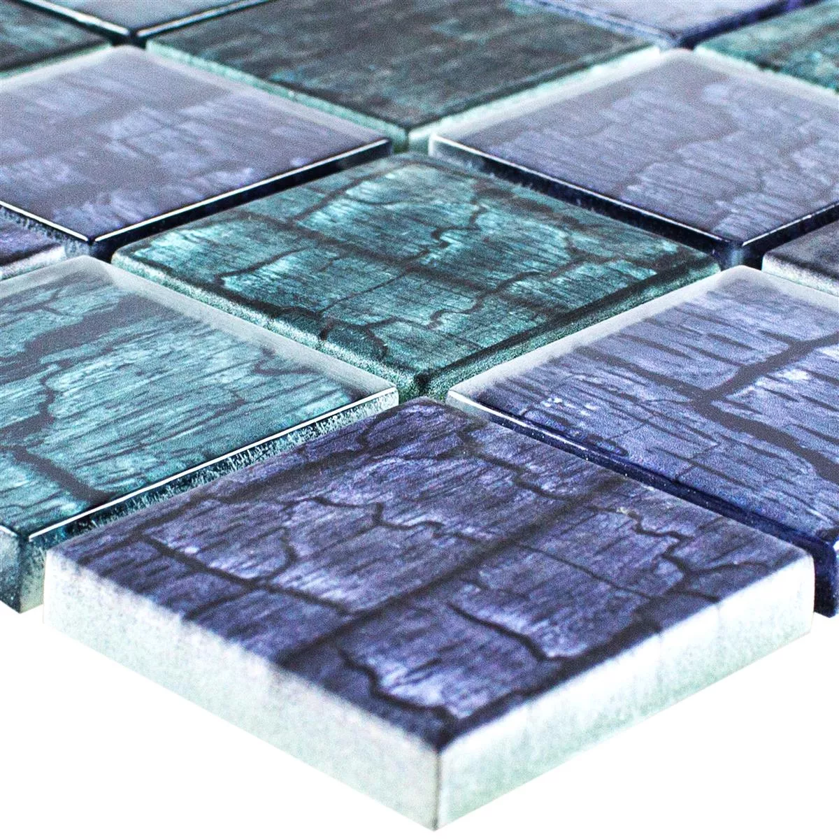 Muster von Glasmosaik Fliesen Saraland Grün