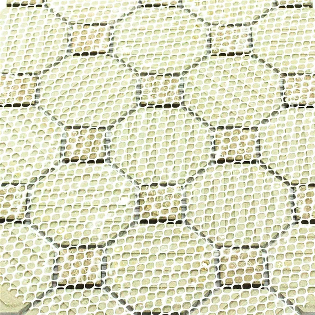 Mosaikfliesen Keramik Octagon Navajo Weiß