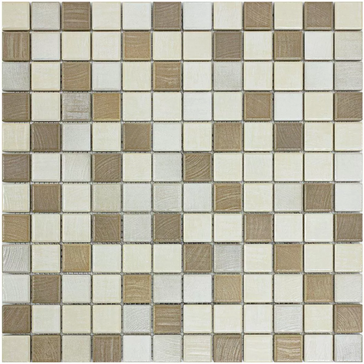 Ceramica Mosaico Piastrelle Luminara Legno Ottica Marrone Beige