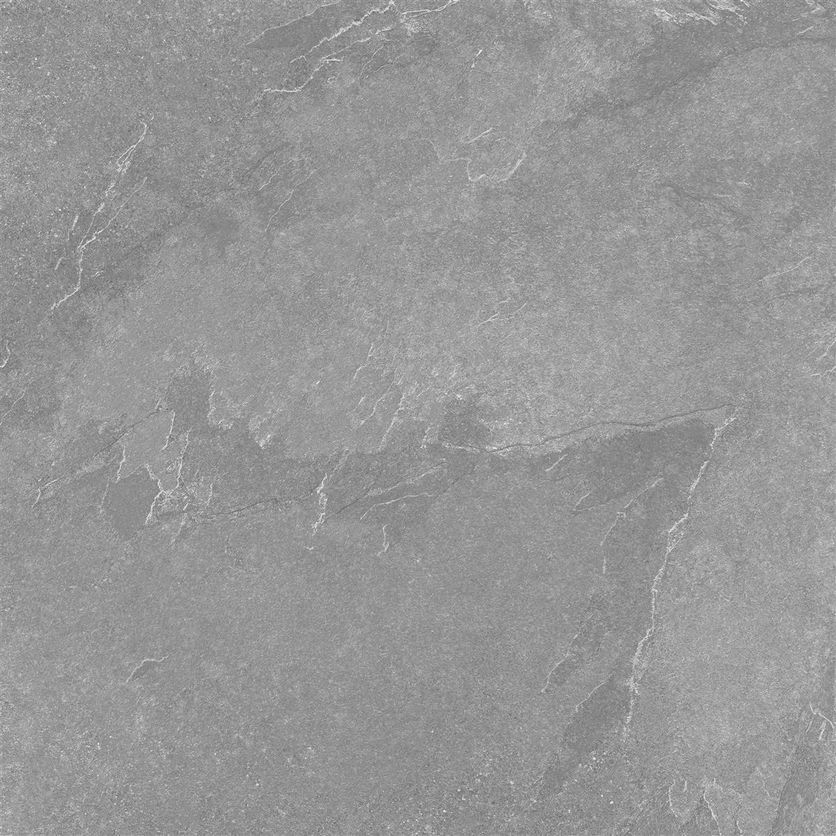 Échantillon Carrelage Sol Et Mur Memphis Pierre Optique R10/B Anthracite 60x60cm