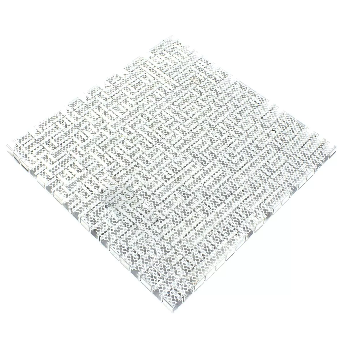 Alluminio Metallo Mosaico Montezuma Grigio Argento Mix