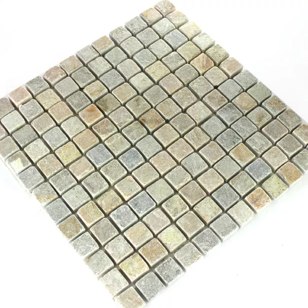 Mosaico Quarzite Pietra Naturale Beige Mix