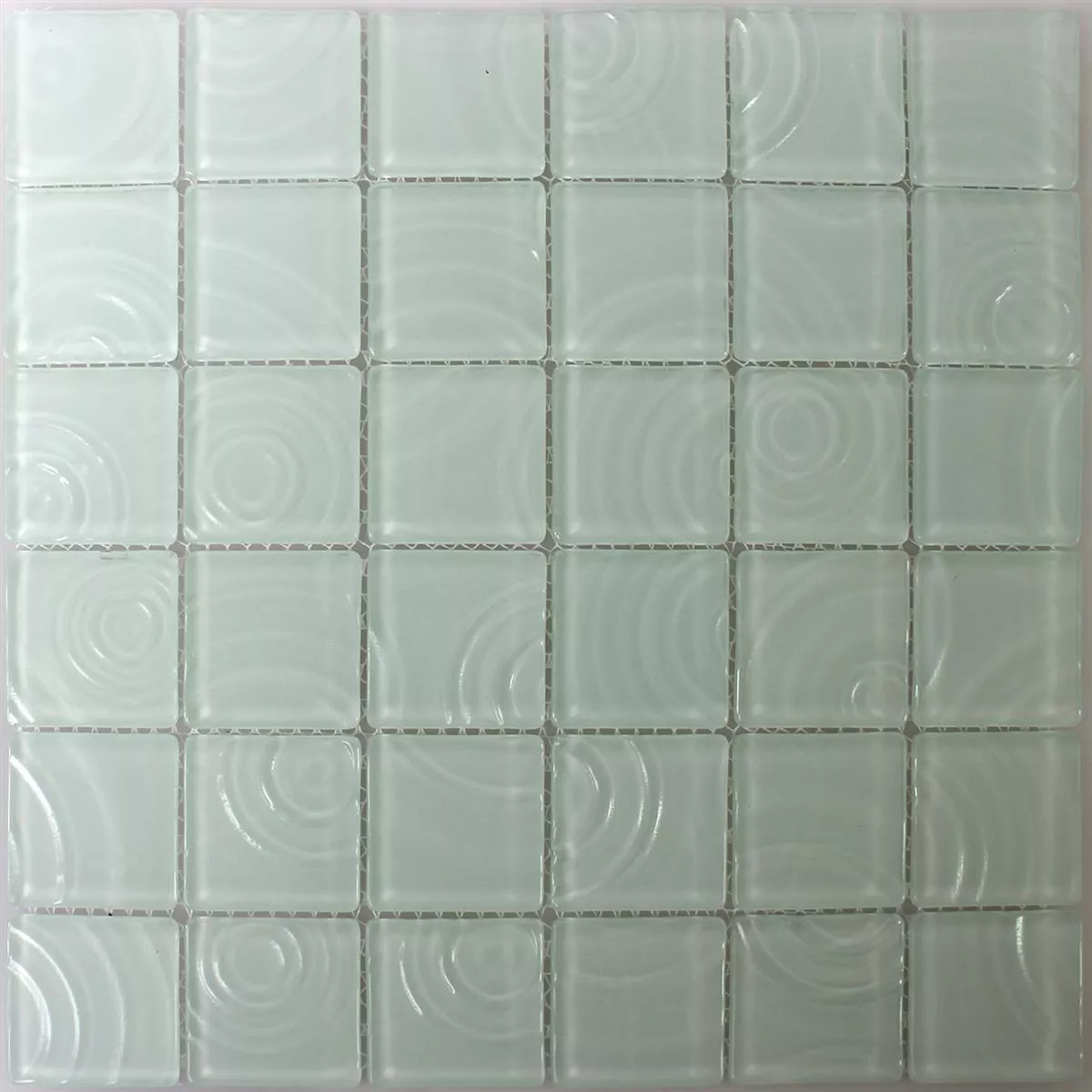Muster von Glasmosaik Fliesen Kreisel Effekt Flaschengrün