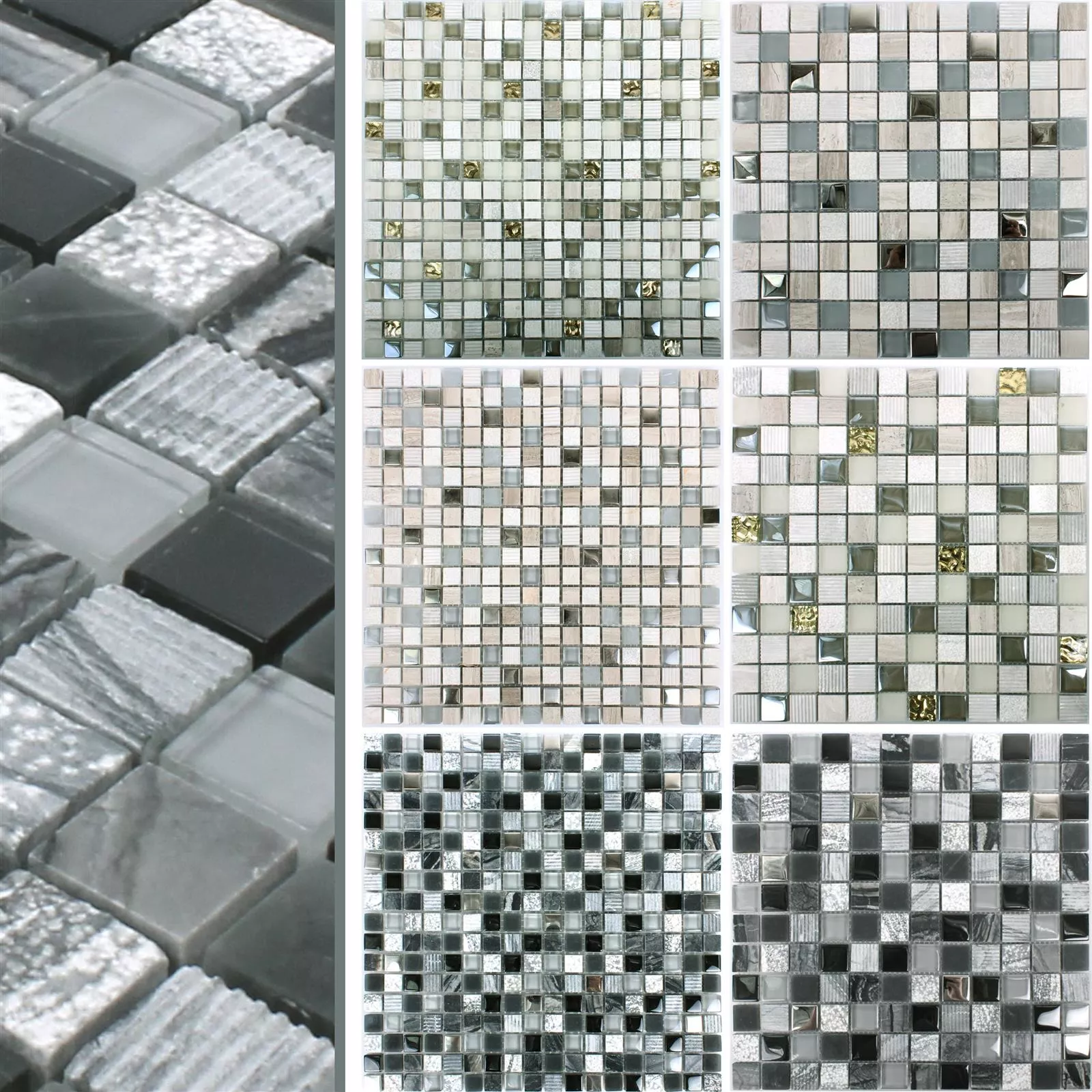 Carrelage Mosaïque Venzona Pierre Naturelle Verre Mix