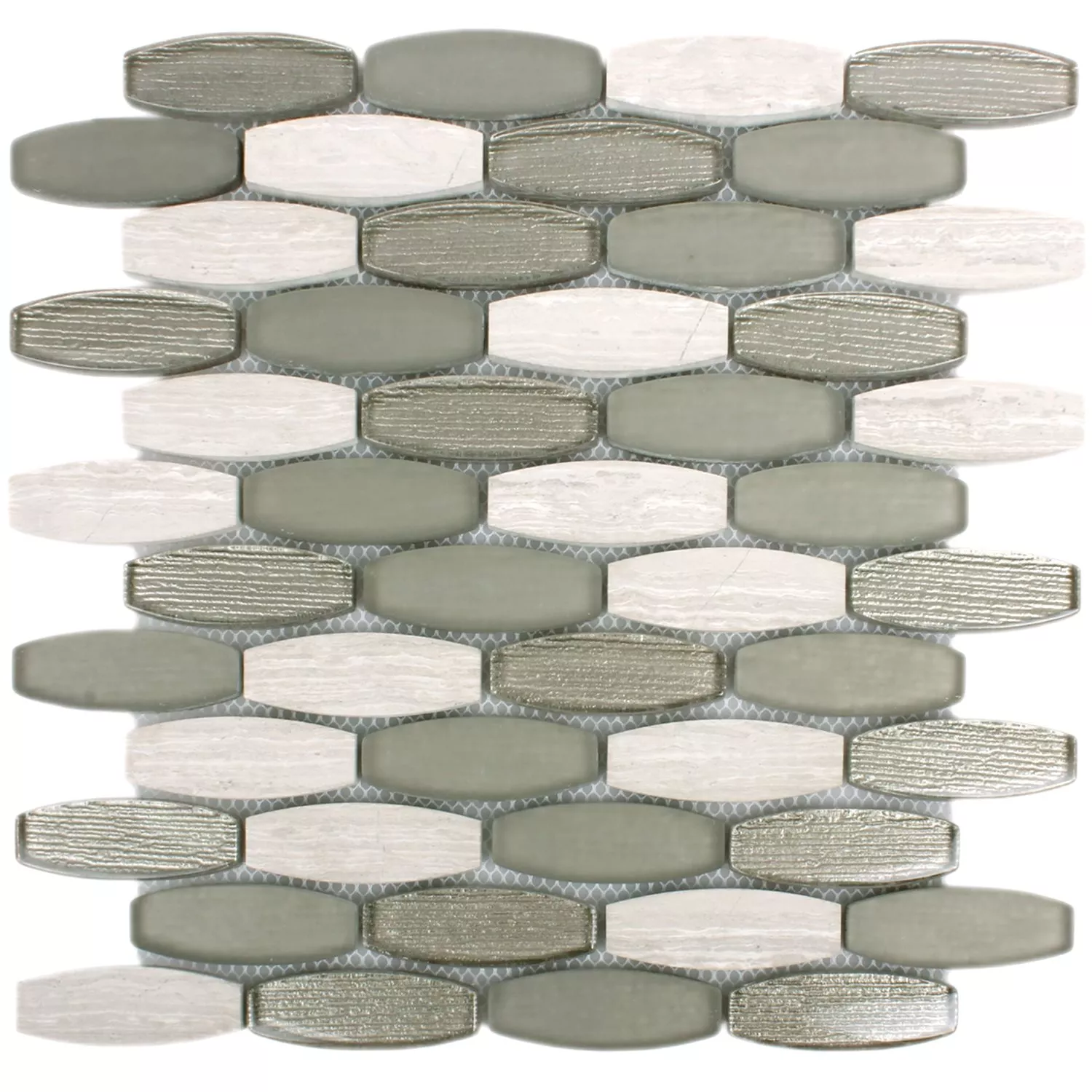 Muster von Mosaikfliesen Laytamak Bootsform Grau