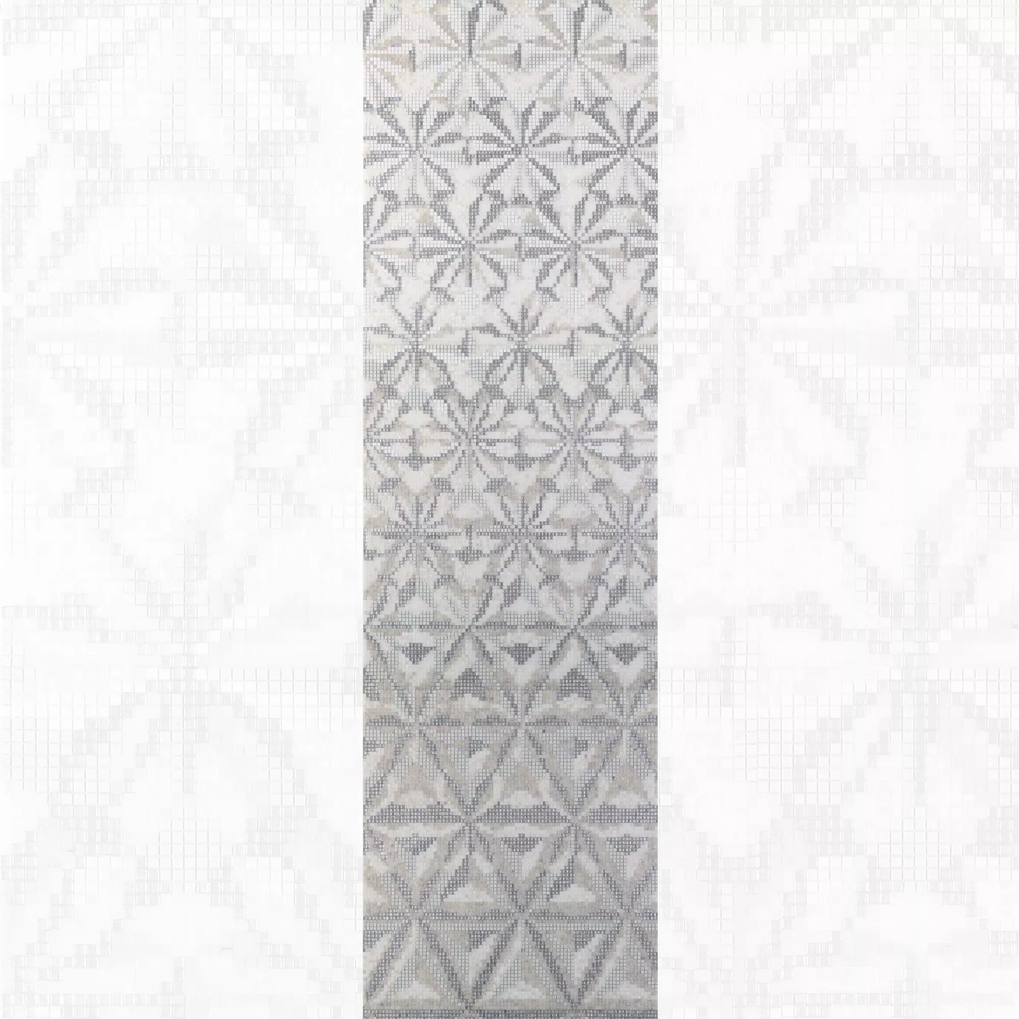 Glas Mosaik Bild Magicflower White 140x240cm