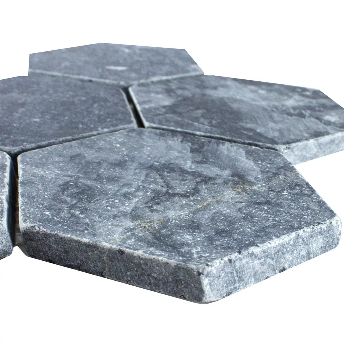 Marmor Naturstein Mosaikfliesen Maracay Sechseck Nero