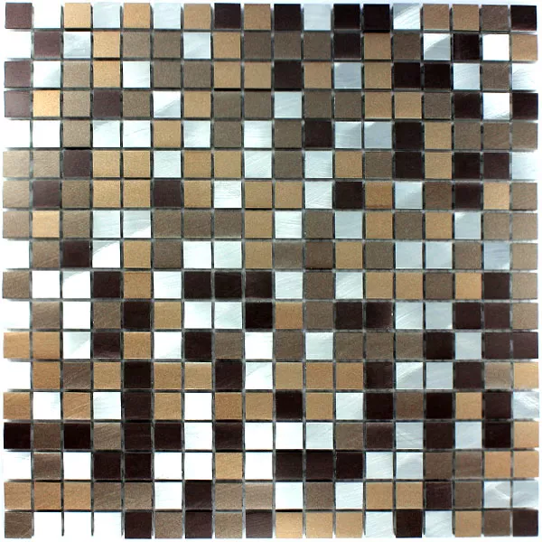 Muster von Mosaikfliesen Aluminium Kupfer Mix 