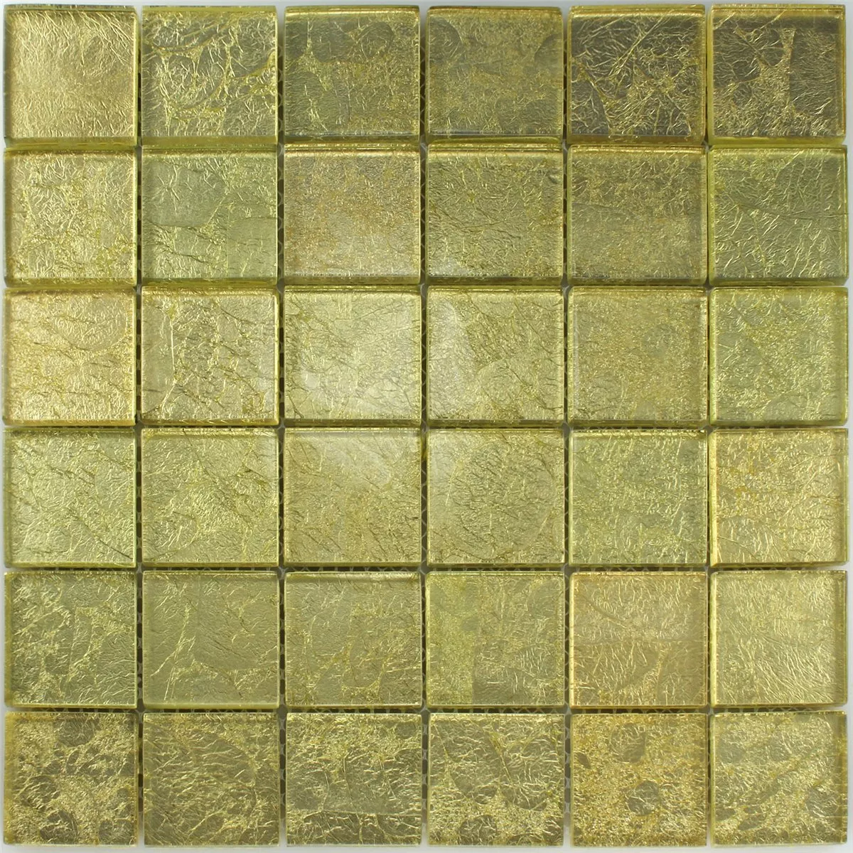 Mosaico Vetro Piastrella Oro Metallo