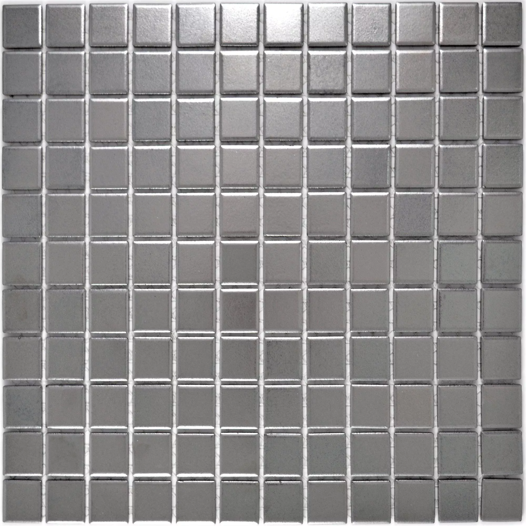 Muster von Keramik Mosaikfliesen Winnetou Silber Quadrat