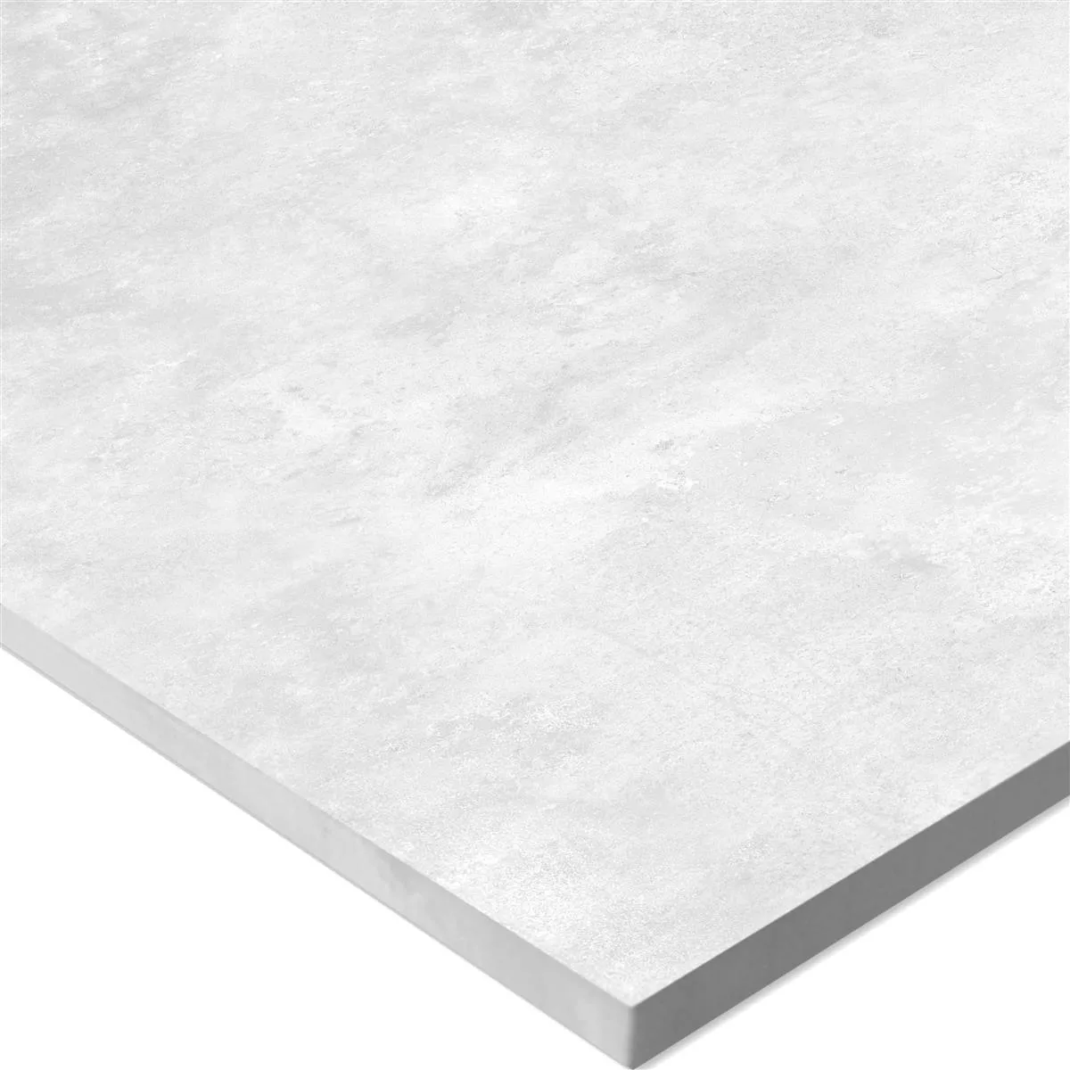 Campione Piastrelle Illusion Ottica Metallo Lappato Bianco 60x60cm