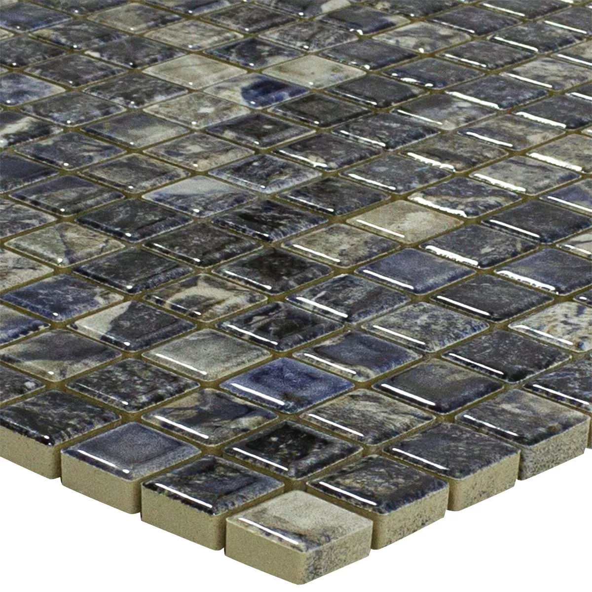 Céramique Mosaïque Carrelage Elysium Marbre Optique Bleu Foncé 12