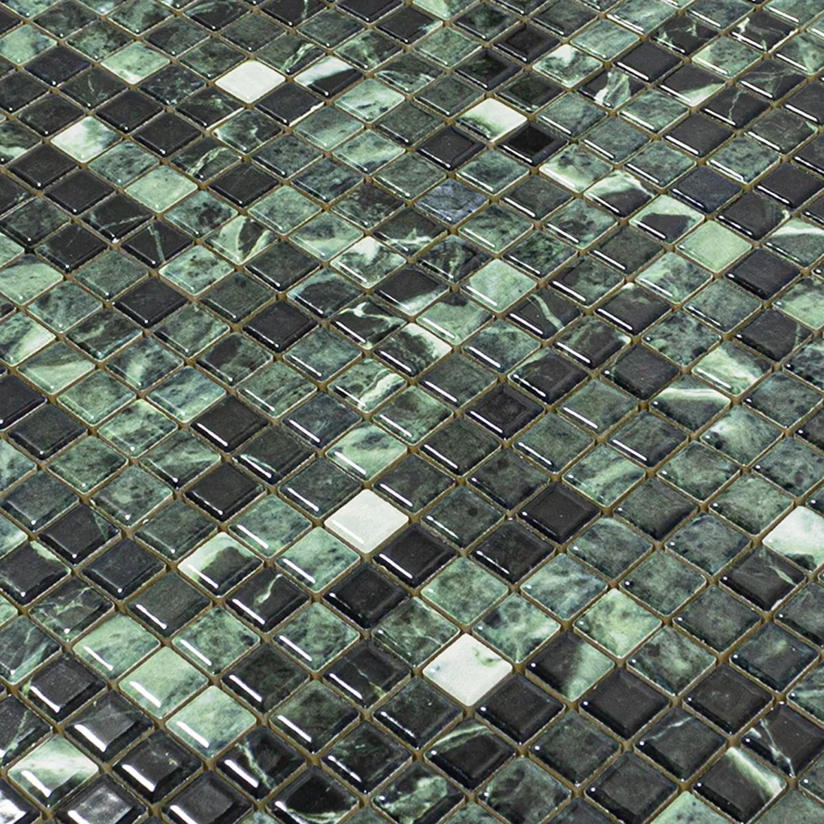 Ceramica Mosaico Piastrelle Elysium Marmo Ottica Verde 12