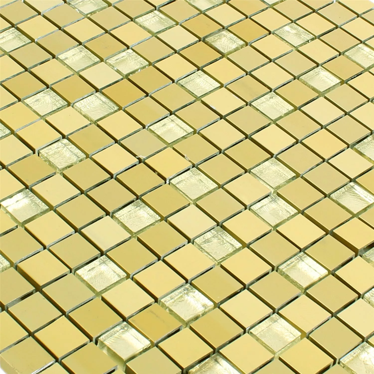 Mosaico Lissabon Alluminio Vetro Mix Oro