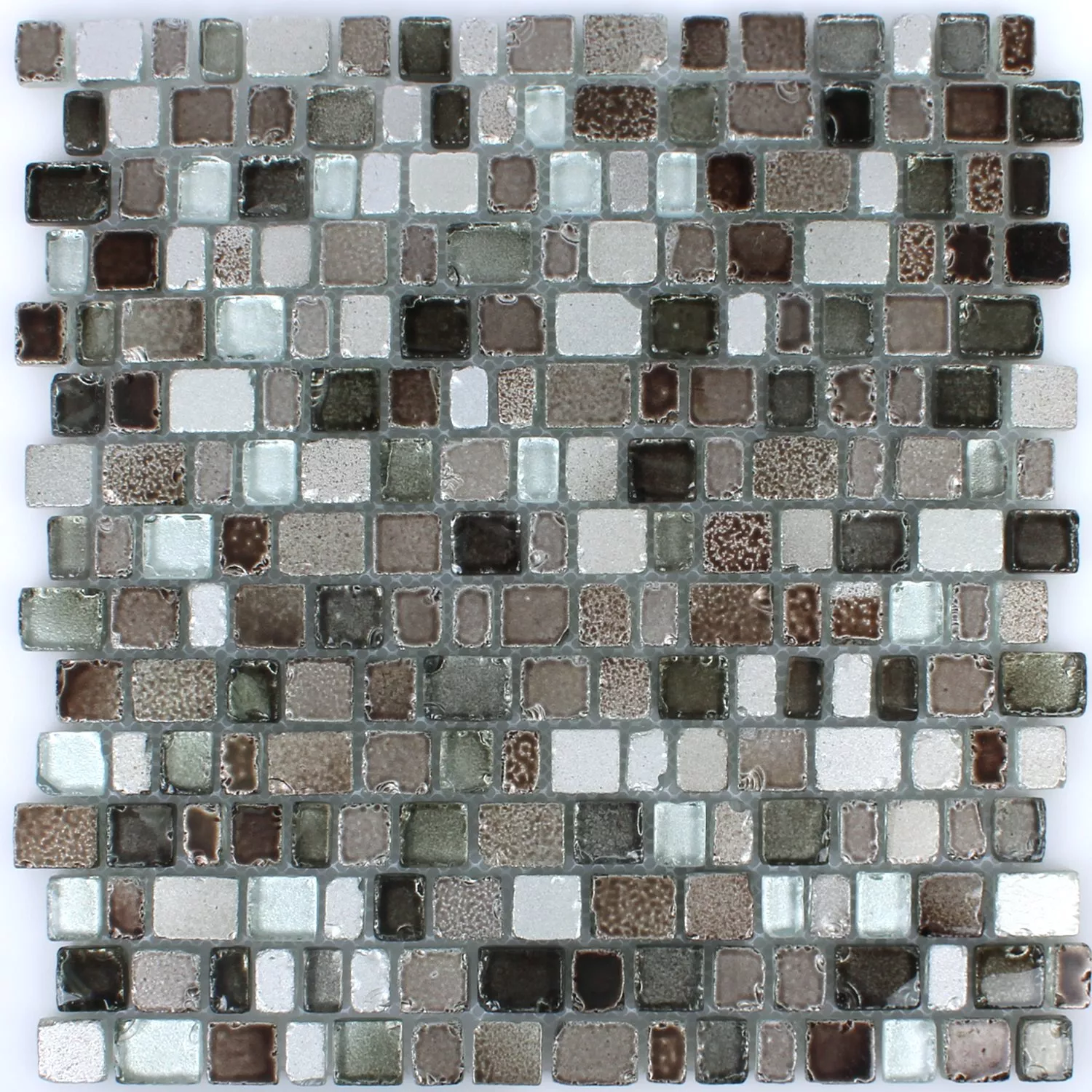 Muster von Mosaikfliesen Glas Roxy Grau Silber