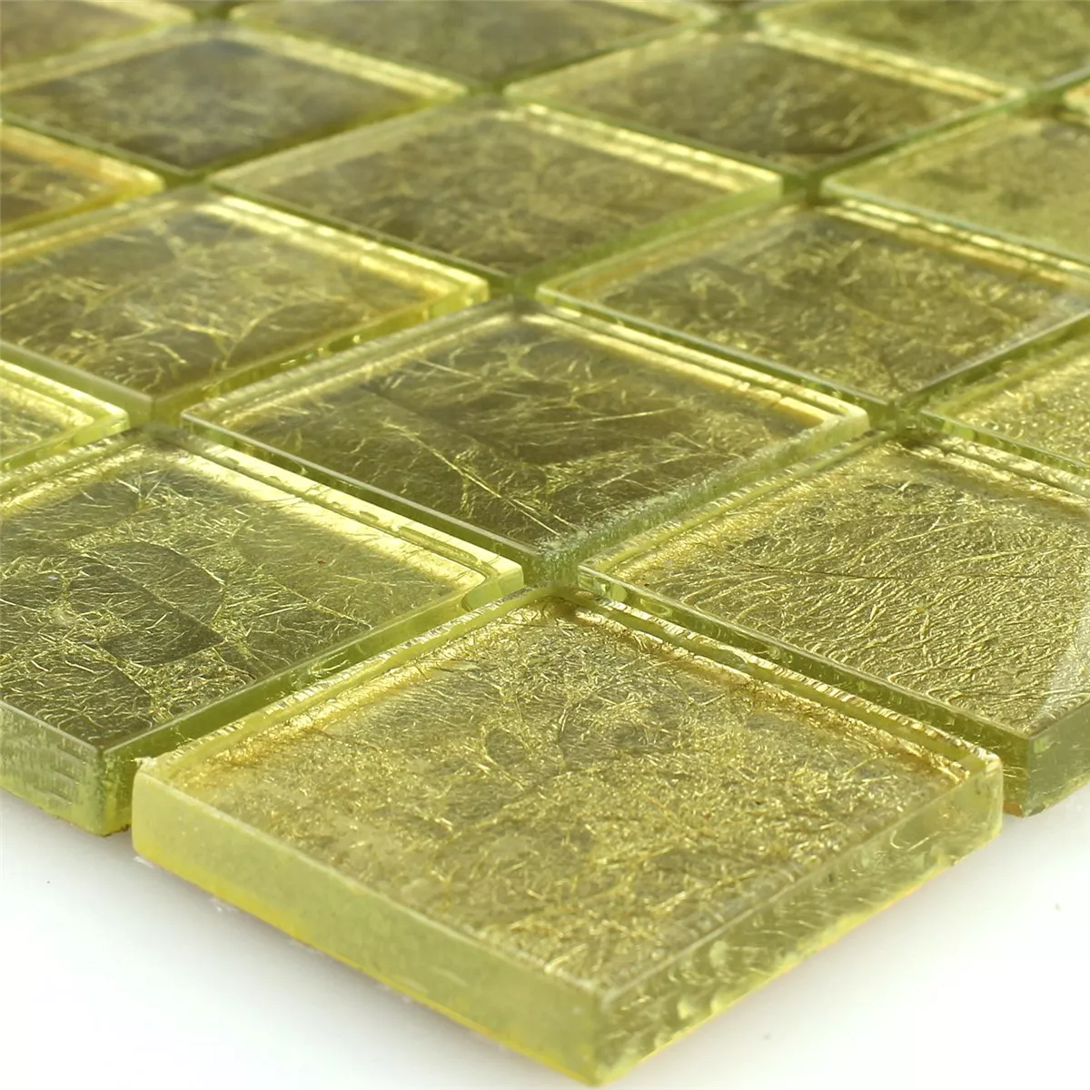 Glasmosaik Fliesen Gold Metall Hell