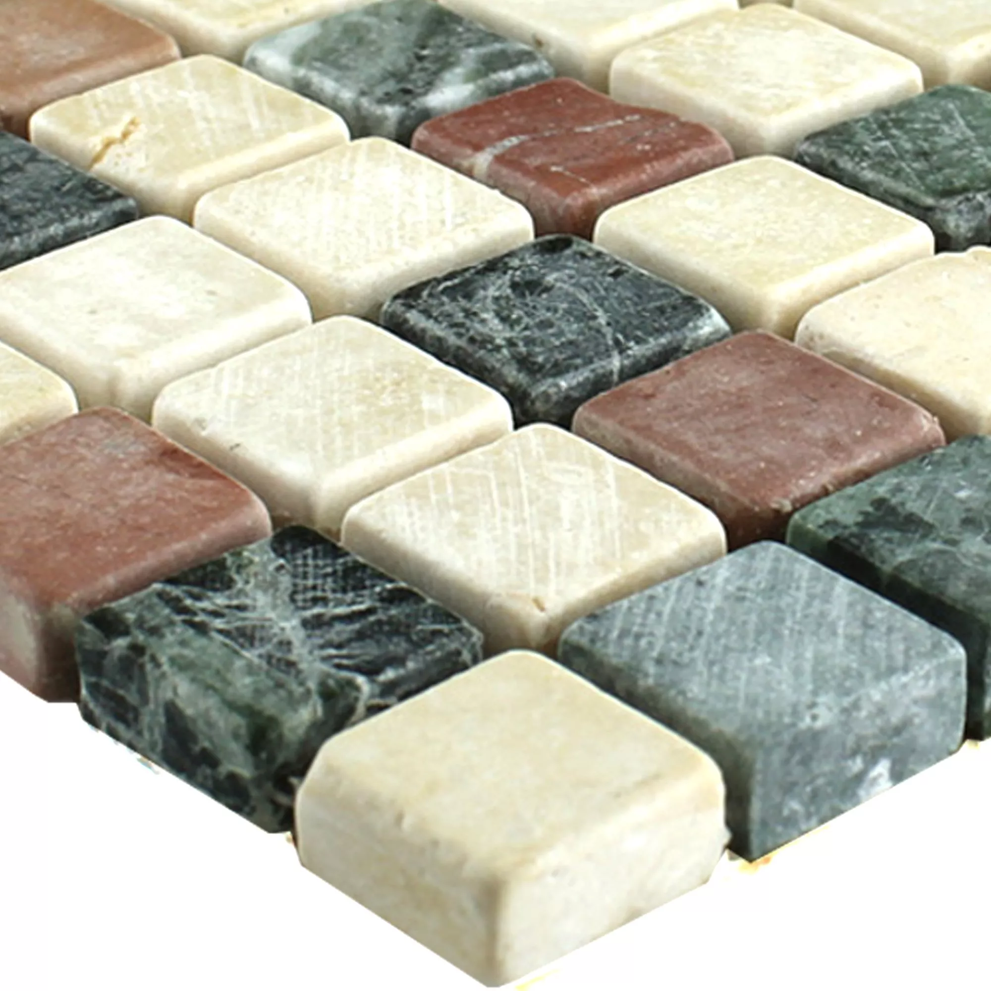 Muster von Mosaikfliesen Marmor Bunt Mix 