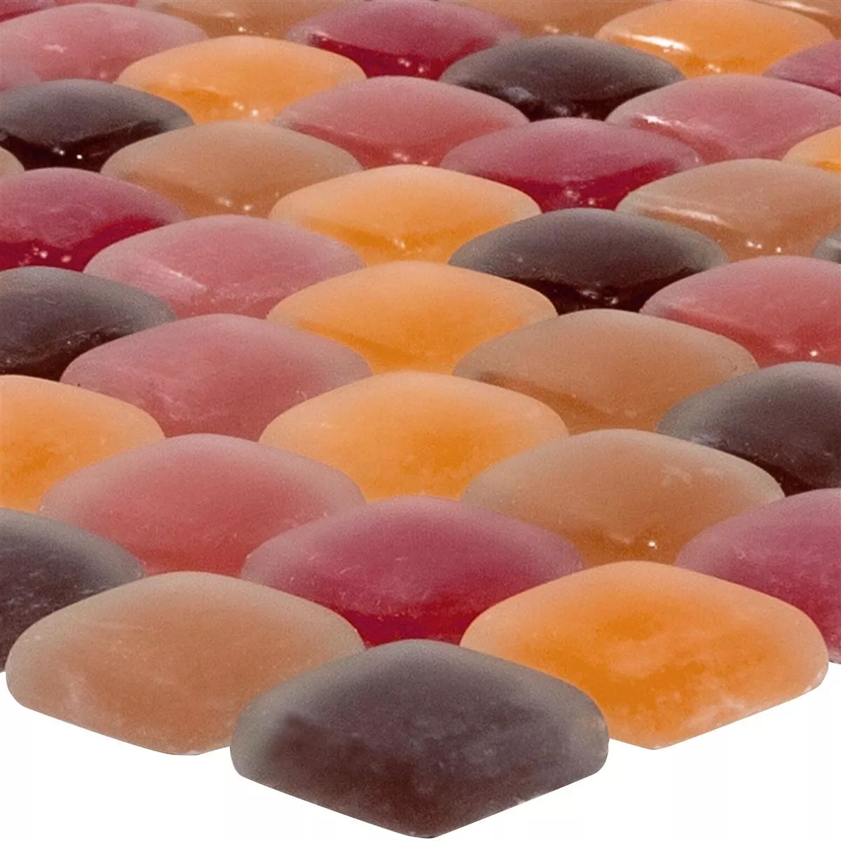 Glasmosaik Fliesen Ponterio Frosted Rot Mix Glasmosaik Fliesen Ponterio Frosted Rot Mix