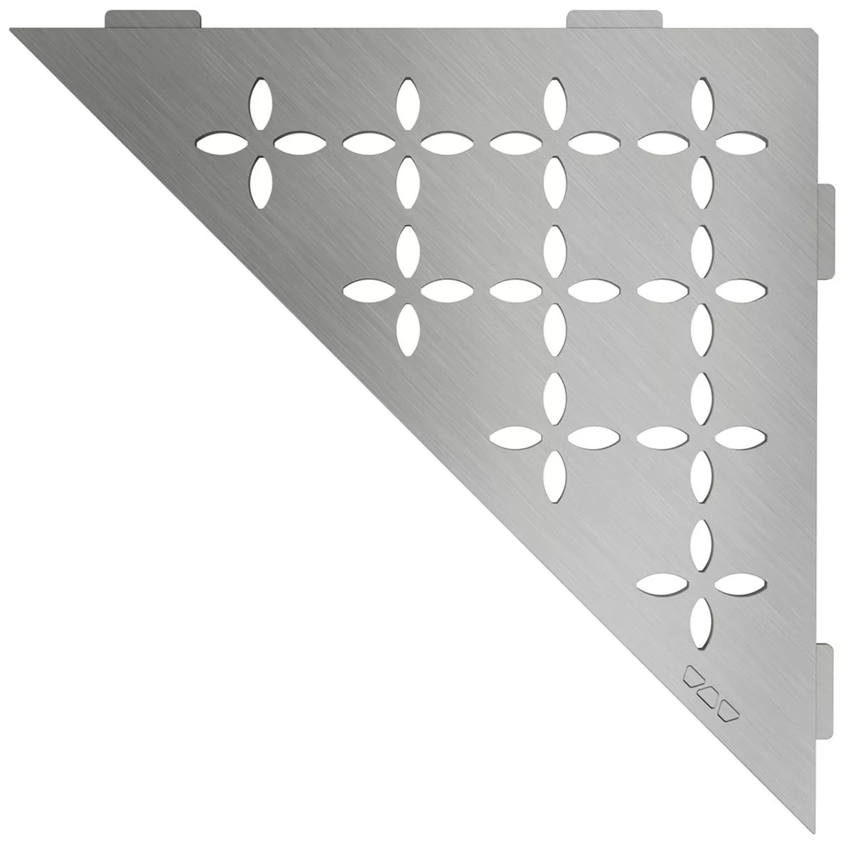 Mensola a muro Mensola per doccia Schlüter triangolo 21x21cm floreale in acciaio inossidabile