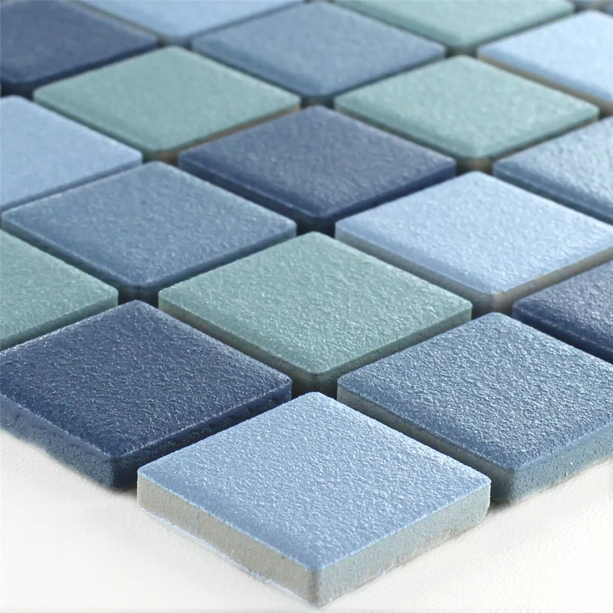 Muster von Mosaikfliesen Keramik Rutschhemmend Blau Mix