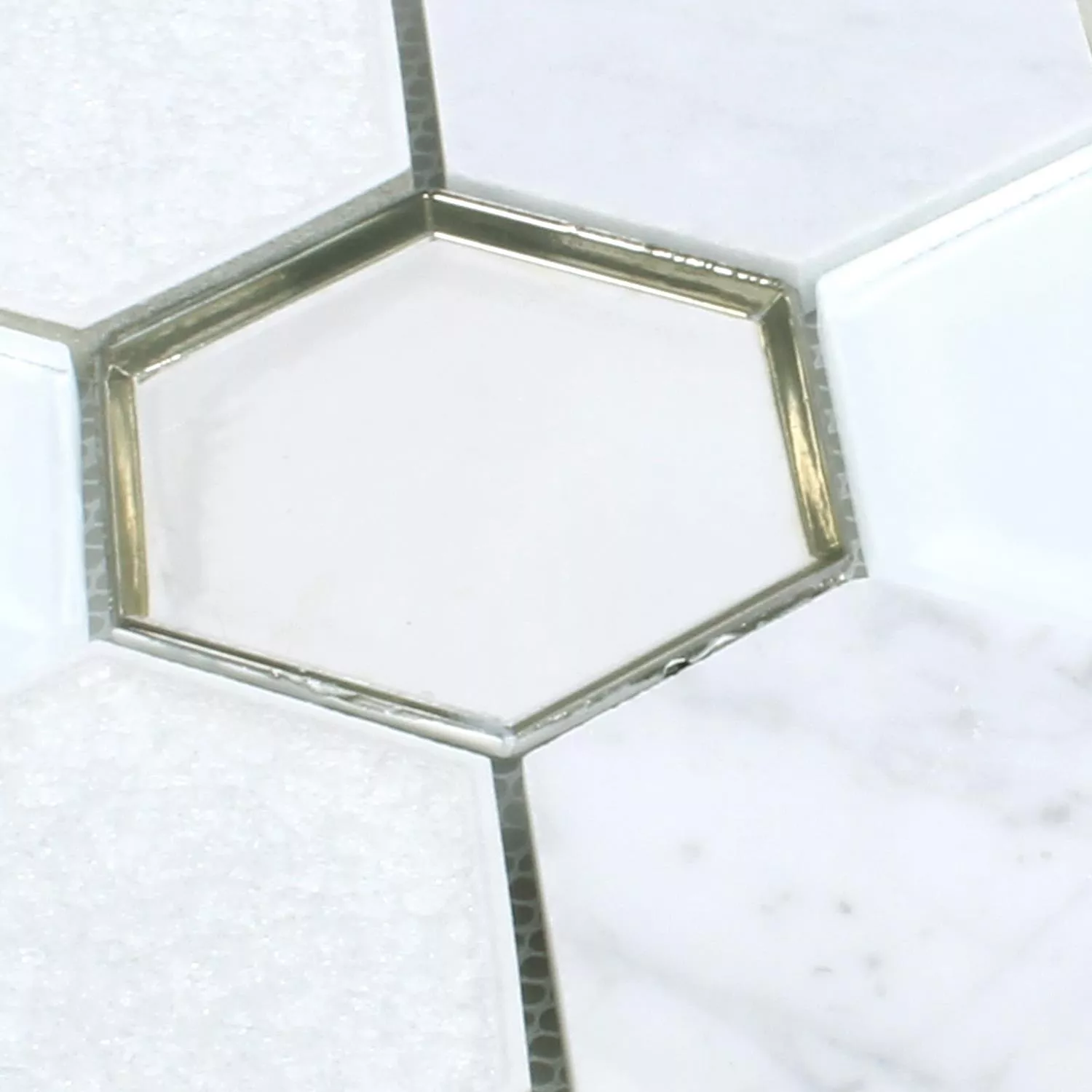 Mosaico Concrete Vetro Pietra Naturale 3D Bianco