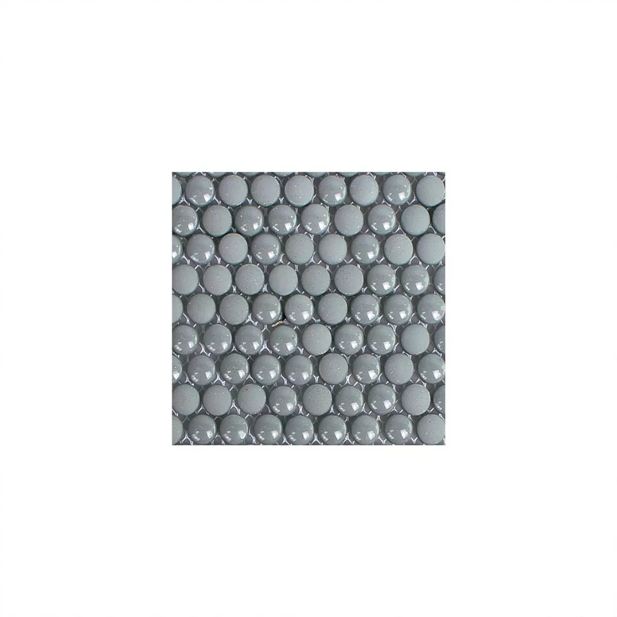 Échantillon Mosaïque En Verre Carrelage Bonbon Rond Eco Gris