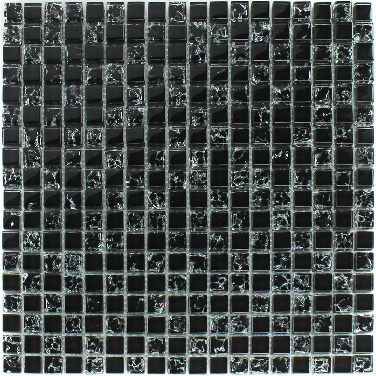Muster von Glasmosaik Tokio Schwarz Effekt